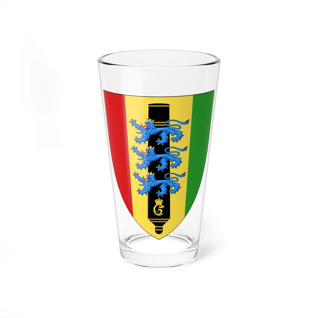 Coat of arms for Zealand Artillery Regiment (Denmark) (Coat of Arms) Pint Glass 16oz 16oz - Go Mug Yourself