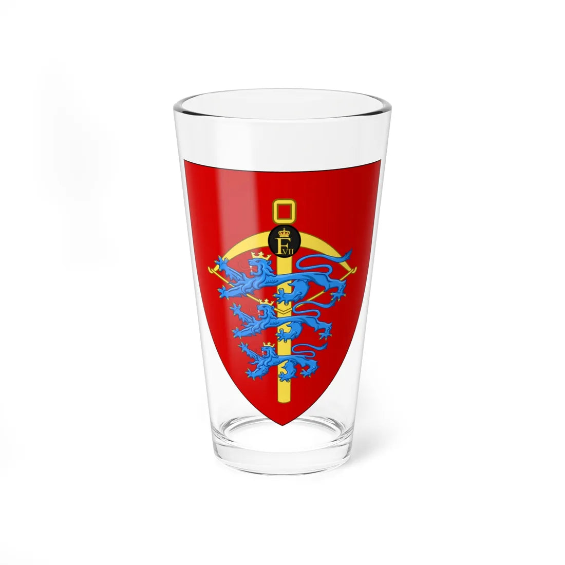 Coat of arms for Zealand Rifle Regiment (Denmark) (Coat of Arms) Pint Glass 16oz 16oz - Go Mug Yourself