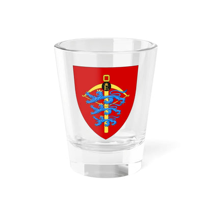 Coat of arms for Zealand Rifle Regiment (Denmark) (Coat of Arms) Shot Glass 1.5oz 1.5oz - Go Mug Yourself