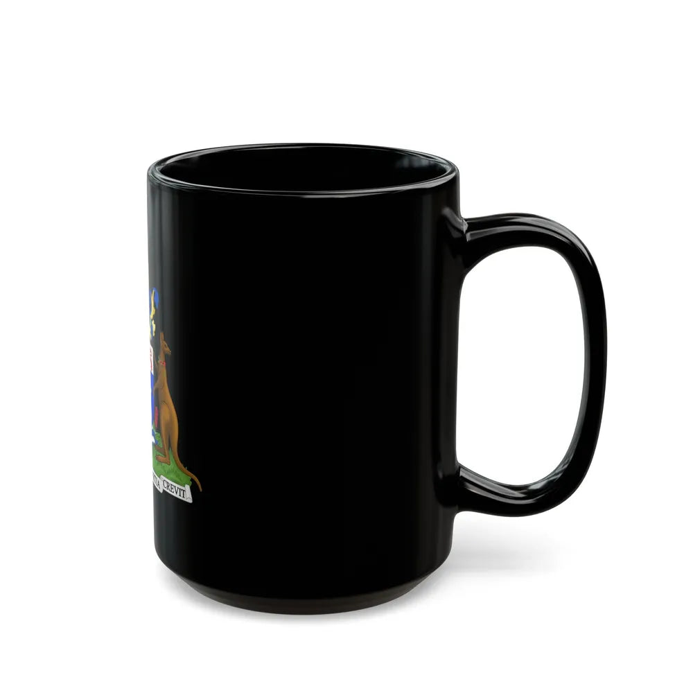 Coat of Arms Hobart Australia - Black Coffee Mug-Go Mug Yourself