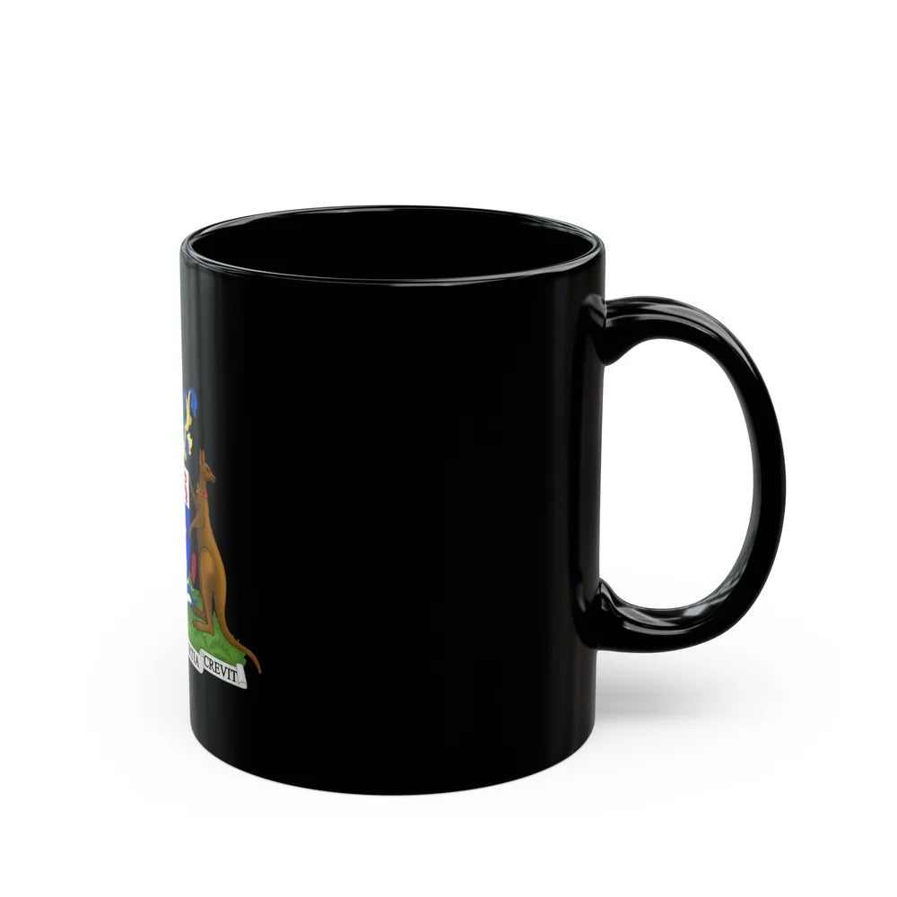 Coat of Arms Hobart Australia - Black Coffee Mug-Go Mug Yourself