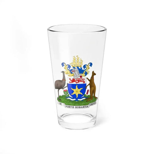 Coat of Arms Hobart Australia - Pint Glass 16oz 16oz - Go Mug Yourself