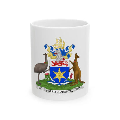 Coat of Arms Hobart Australia - White Coffee Mug-11oz-Go Mug Yourself