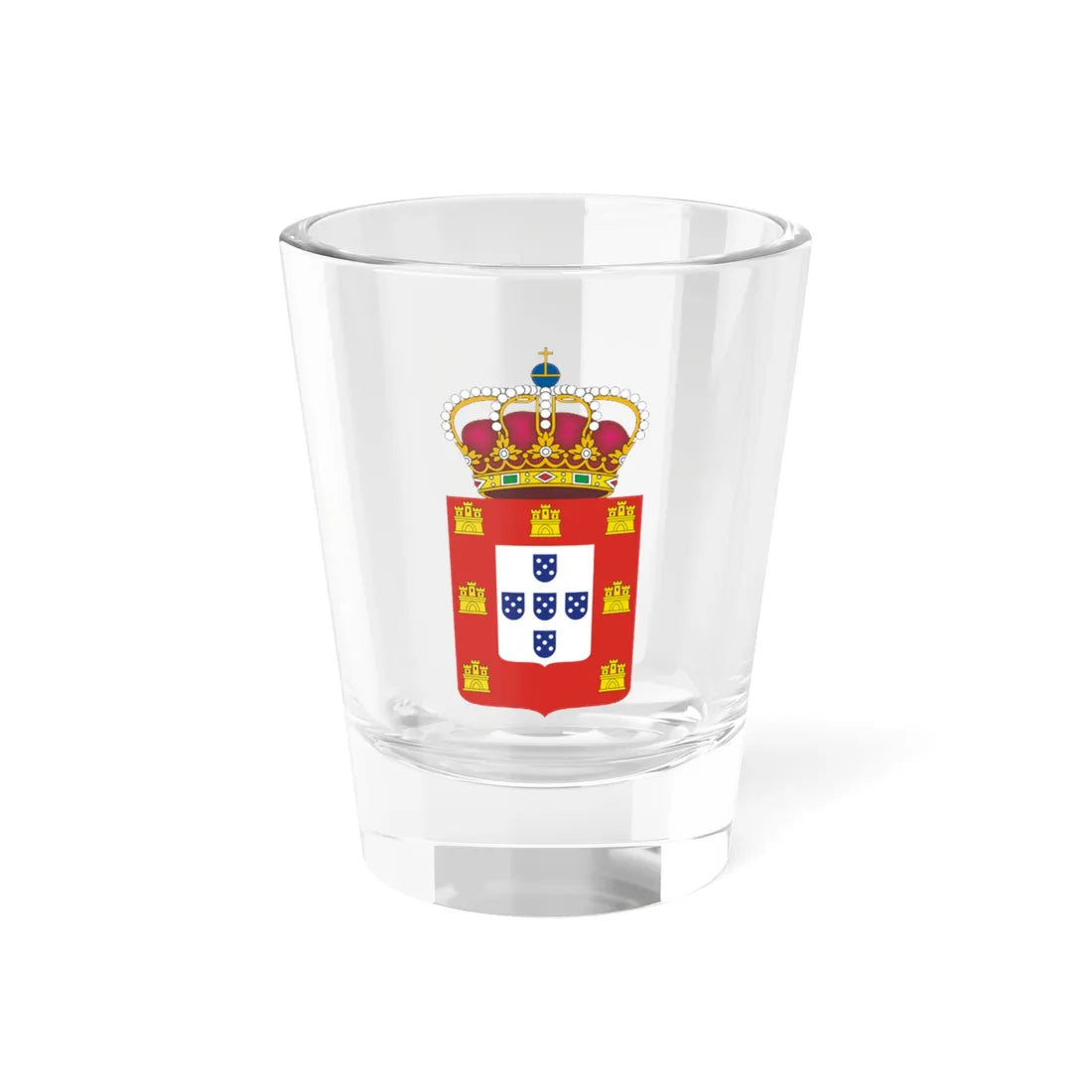 Coat of Arms Kingdom of Portugal 1830 (Portugal) (Coat of Arms) Shot Glass 1.5oz 1.5oz - Go Mug Yourself