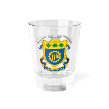 Coat of arms Kramatorsk (Ukraine) (Coat of Arms) Shot Glass 1.5oz 1.5oz - Go Mug Yourself