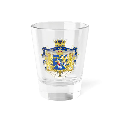 Coat of arms Kronprins Carl Gustav av Sverige (Sweden) (Coat of Arms) Shot Glass 1.5oz 1.5oz - Go Mug Yourself
