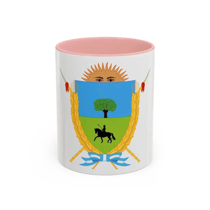 Coat of Arms La Pampa Argentina - Accent Coffee Mug 11oz Pink - Go Mug Yourself
