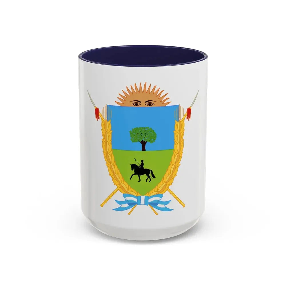 Coat of Arms La Pampa Argentina - Accent Coffee Mug 15oz Navy - Go Mug Yourself
