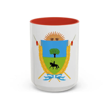 Coat of Arms La Pampa Argentina - Accent Coffee Mug 15oz Red - Go Mug Yourself