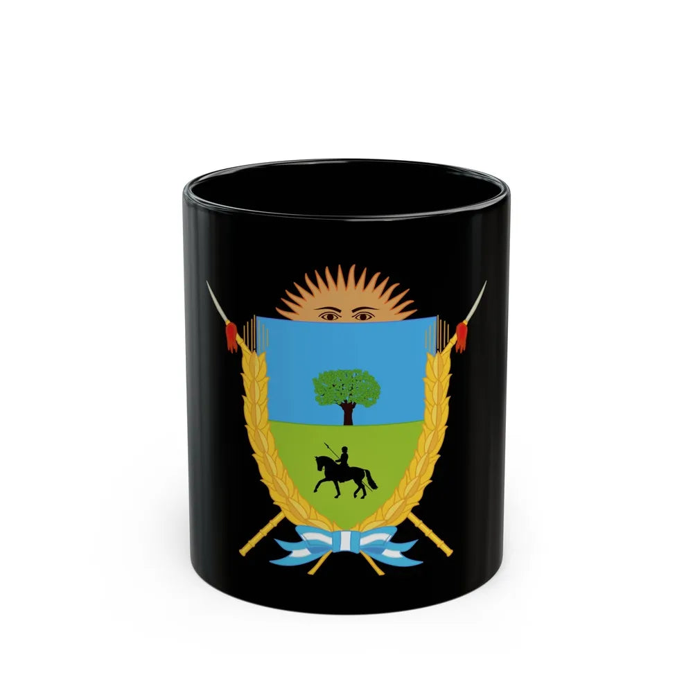 Coat of Arms La Pampa Argentina - Black Coffee Mug-11oz-Go Mug Yourself