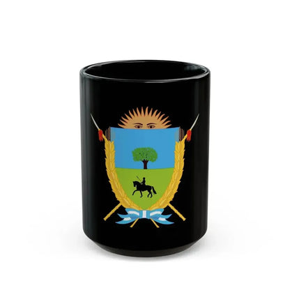Coat of Arms La Pampa Argentina - Black Coffee Mug 15oz - Go Mug Yourself