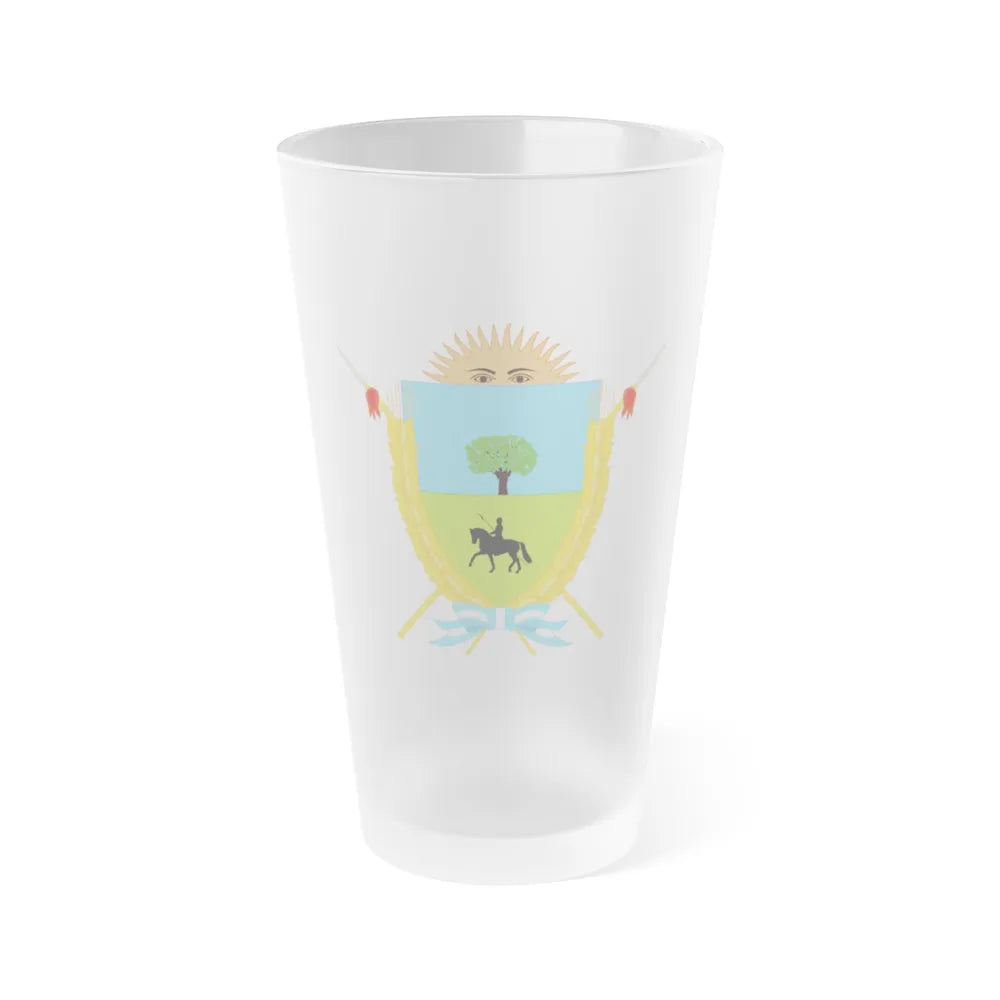 Coat of Arms La Pampa Argentina - Frosted Pint Glass 16oz-16oz-Frosted-Go Mug Yourself