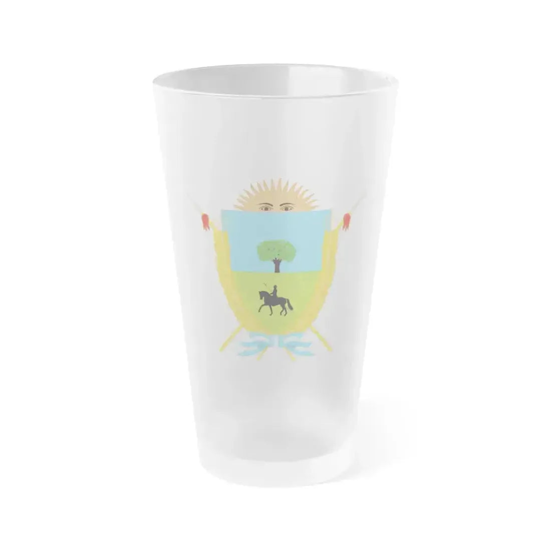 Coat of Arms La Pampa Argentina - Frosted Pint Glass 16oz 16oz Frosted - Go Mug Yourself