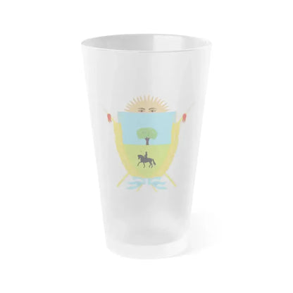 Coat of Arms La Pampa Argentina - Frosted Pint Glass 16oz 16oz Frosted - Go Mug Yourself