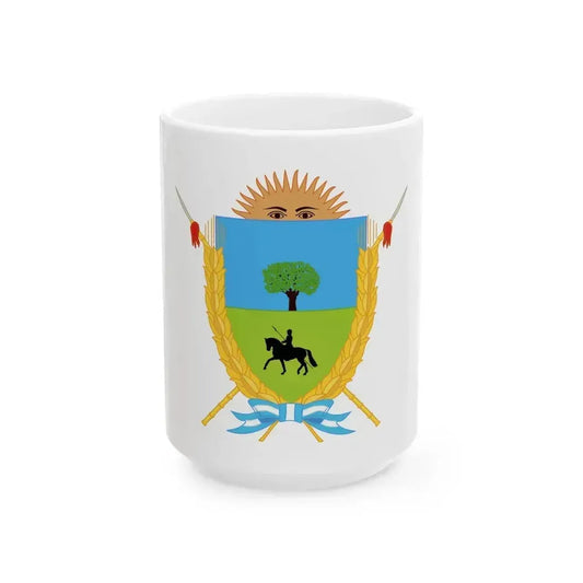 Coat of Arms La Pampa Argentina - White Coffee Mug 15oz - Go Mug Yourself