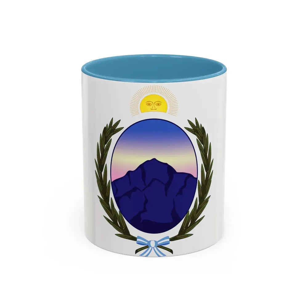Coat of Arms La Rioja Argentina - Accent Coffee Mug 11oz Light Blue - Go Mug Yourself