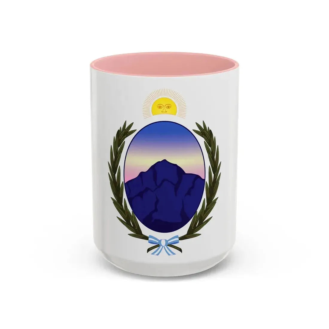 Coat of Arms La Rioja Argentina - Accent Coffee Mug 15oz Pink - Go Mug Yourself