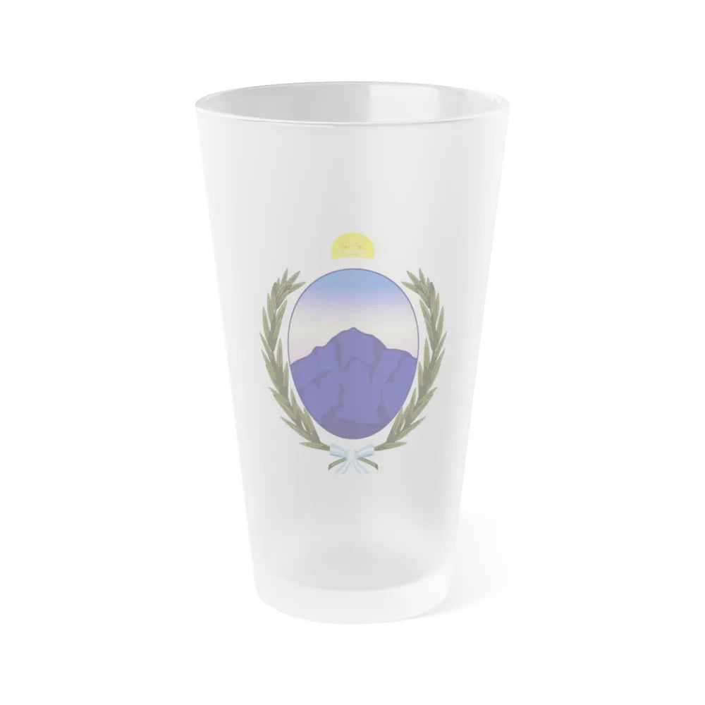 Coat of Arms La Rioja Argentina - Frosted Pint Glass 16oz-16oz-Frosted-Go Mug Yourself