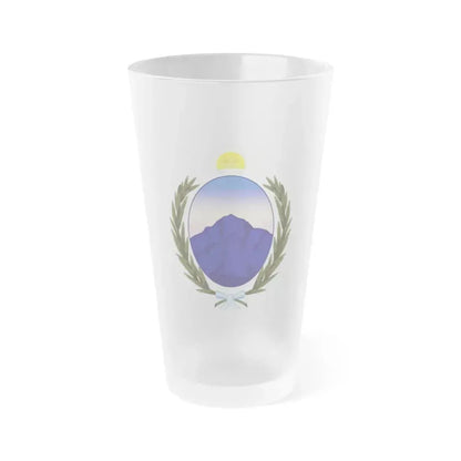 Coat of Arms La Rioja Argentina - Frosted Pint Glass 16oz 16oz Frosted - Go Mug Yourself