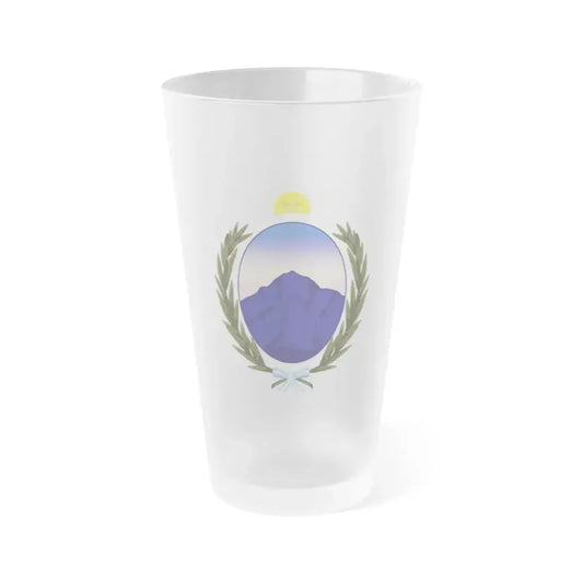 Coat of Arms La Rioja Argentina - Frosted Pint Glass 16oz 16oz Frosted - Go Mug Yourself