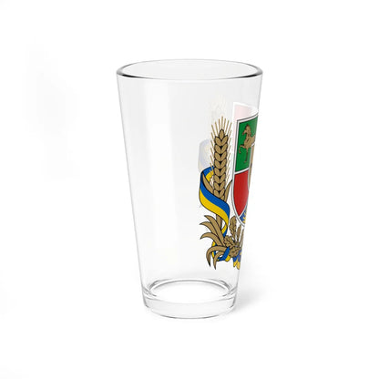 Coat of Arms Luhansk Oblast (Ukraine) (Coat of Arms) Pint Glass 16oz - Go Mug Yourself