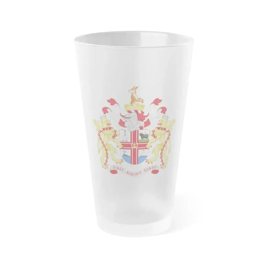 Coat of Arms Melbourne Australia - Frosted Pint Glass 16oz Default Title - Go Mug Yourself