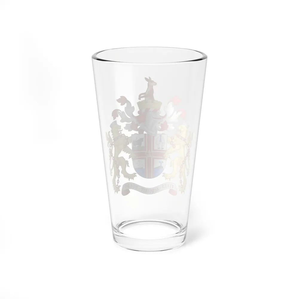 Coat of Arms Melbourne Australia - Pint Glass 16oz-Go Mug Yourself