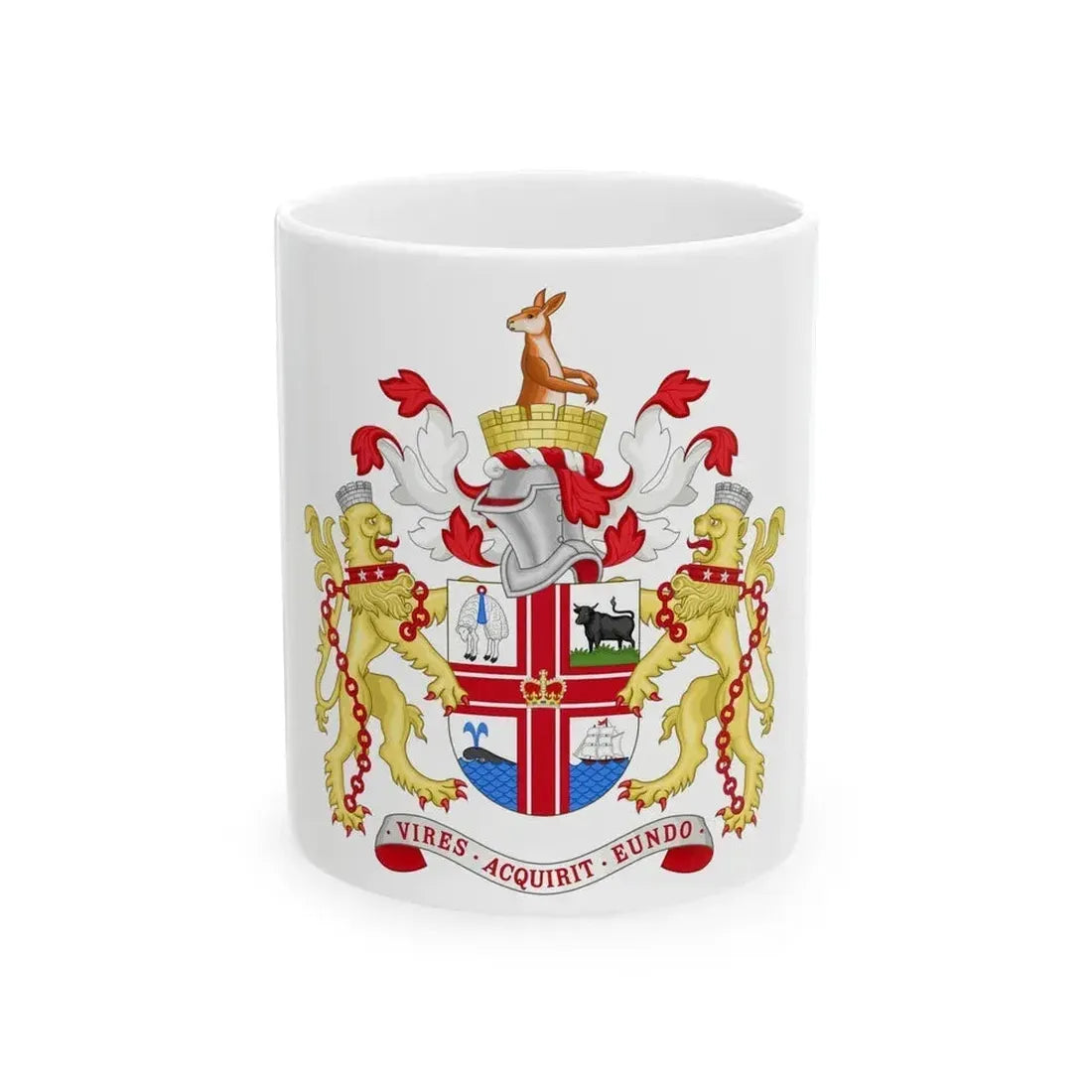 Coat of Arms Melbourne Australia - White Coffee Mug 11oz - Go Mug Yourself