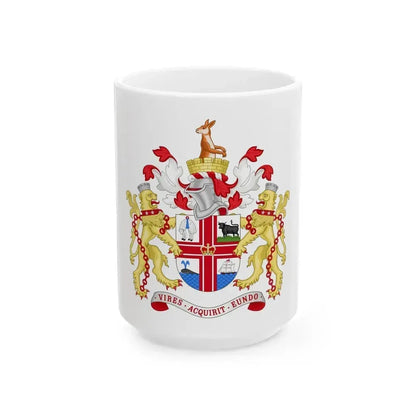Coat of Arms Melbourne Australia - White Coffee Mug 15oz - Go Mug Yourself