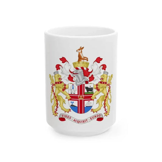 Coat of Arms Melbourne Australia - White Coffee Mug 15oz - Go Mug Yourself