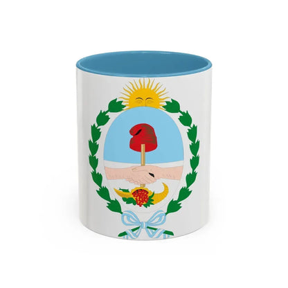 Coat of Arms Mendoza Argentina - Accent Coffee Mug 11oz Light Blue - Go Mug Yourself