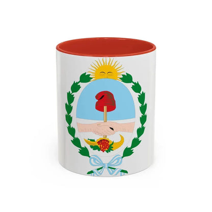 Coat of Arms Mendoza Argentina - Accent Coffee Mug 11oz Red - Go Mug Yourself
