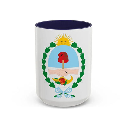 Coat of Arms Mendoza Argentina - Accent Coffee Mug 15oz Navy - Go Mug Yourself
