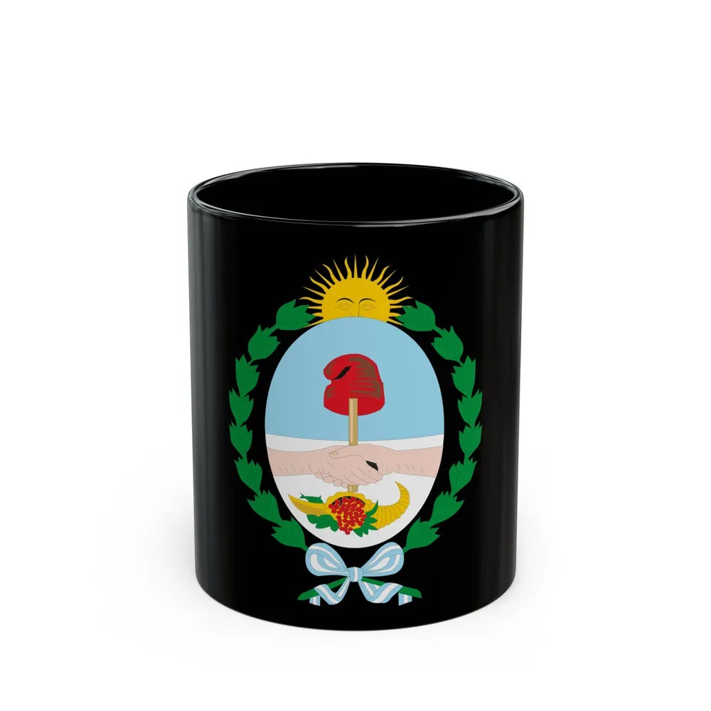 Coat of Arms Mendoza Argentina - Black Coffee Mug-11oz-Go Mug Yourself