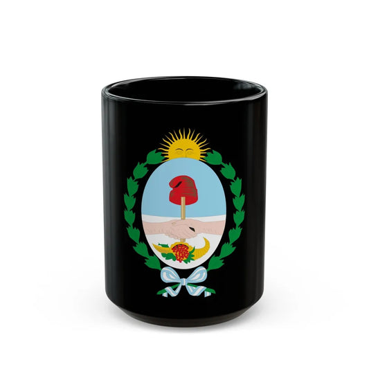 Coat of Arms Mendoza Argentina - Black Coffee Mug-15oz-Go Mug Yourself