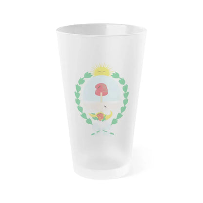 Coat of Arms Mendoza Argentina - Frosted Pint Glass 16oz Default Title - Go Mug Yourself
