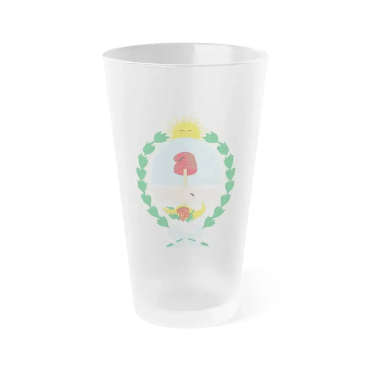 Coat of Arms Mendoza Argentina - Frosted Pint Glass 16oz Default Title - Go Mug Yourself