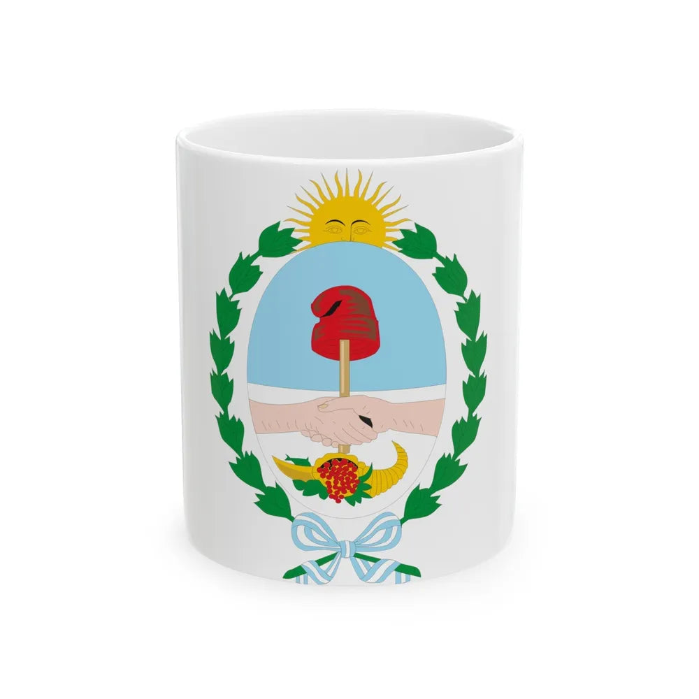 Coat of Arms Mendoza Argentina - White Coffee Mug-11oz-Go Mug Yourself