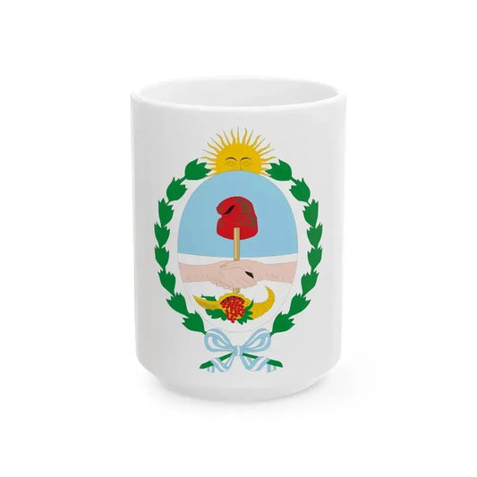 Coat of Arms Mendoza Argentina - White Coffee Mug 15oz - Go Mug Yourself