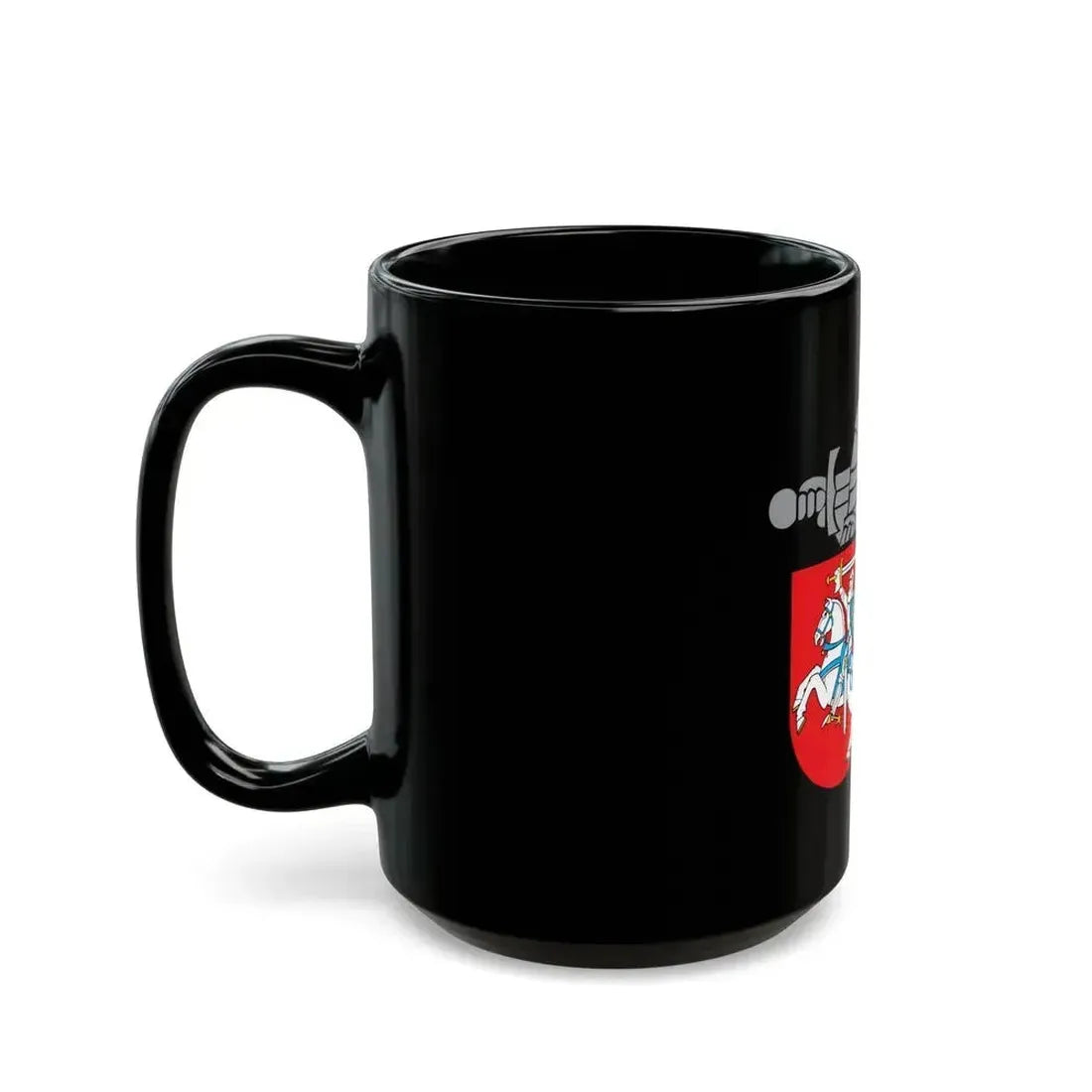 Coat of Arms Ministry of National Defence Lithuania - Black Coffee Mug - Go Mug Yourself