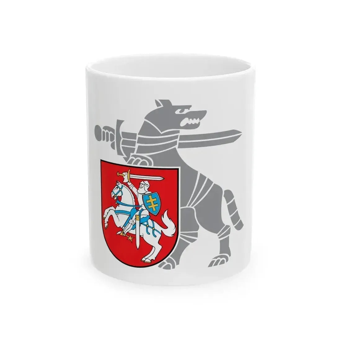 Coat of Arms Ministry of National Defence Lithuania - White Coffee Mug 11oz - Go Mug Yourself