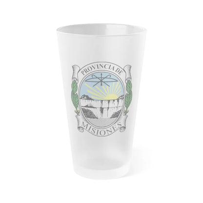 Coat of Arms Misiones Argentina - Frosted Pint Glass 16oz-Go Mug Yourself