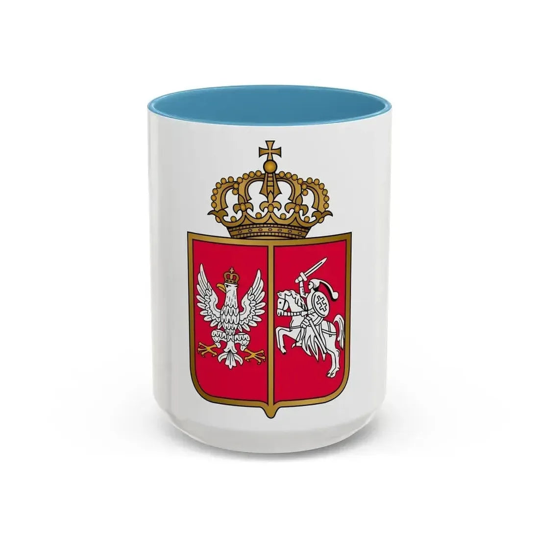 Coat of arms November Uprising - Accent Coffee Mug 15oz Light Blue - Go Mug Yourself