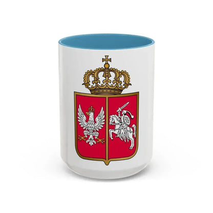 Coat of arms November Uprising - Accent Coffee Mug 15oz Light Blue - Go Mug Yourself