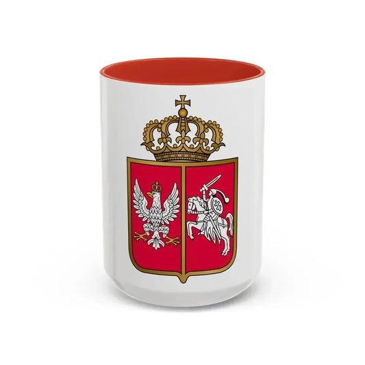 Coat of arms November Uprising - Accent Coffee Mug 15oz Red - Go Mug Yourself