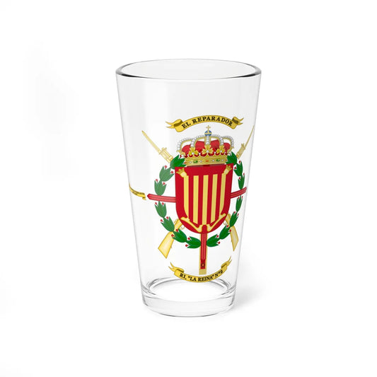 Coat of Arms of 2nd Infantry Regiment La Reina (Spain) (Coat of Arms) Pint Glass 16oz 16oz - Go Mug Yourself