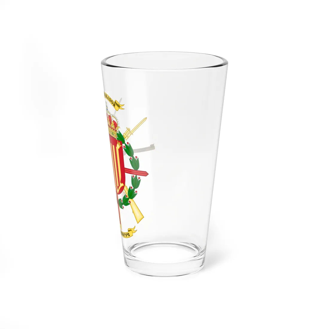 Coat of Arms of 2nd Infantry Regiment La Reina (Spain) (Coat of Arms) Pint Glass 16oz - Go Mug Yourself