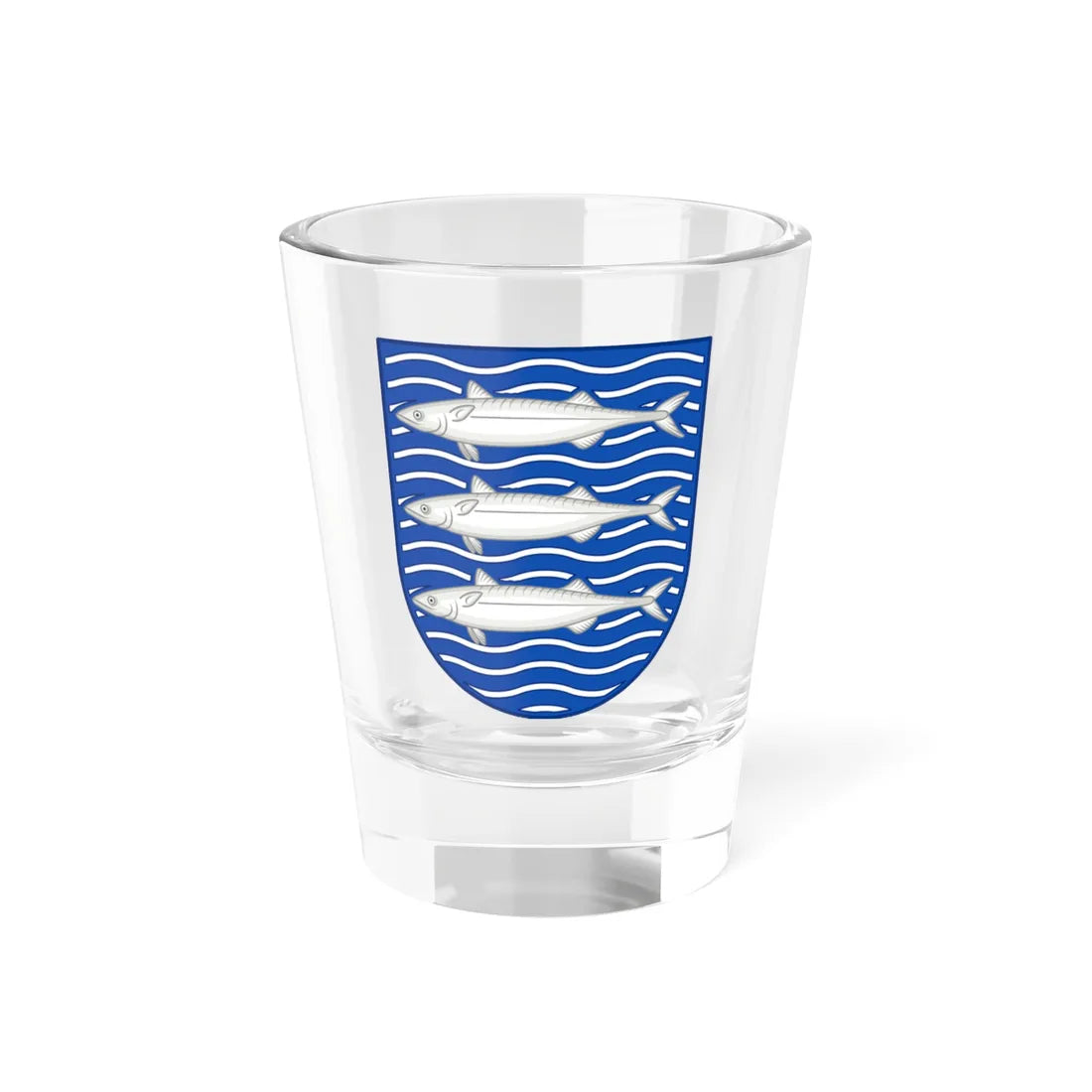 Coat of arms of Aabenraa (Denmark) (Coat of Arms) Shot Glass 1.5oz 1.5oz - Go Mug Yourself