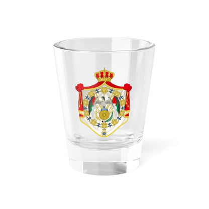 Coat of arms of Abdullah II King of Jordan Order of the Seraphim (Sweden) (Coat of Arms) Shot Glass 1.5oz 1.5oz - Go Mug Yourself