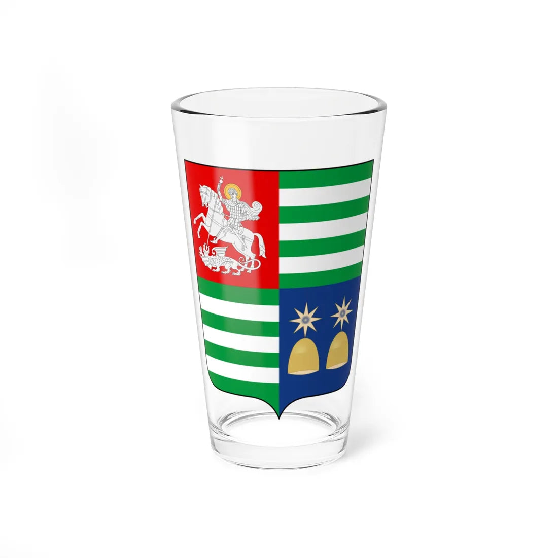 Coat of arms of Abkhazia GE (Georgia) (Coat of Arms) Pint Glass 16oz 16oz - Go Mug Yourself